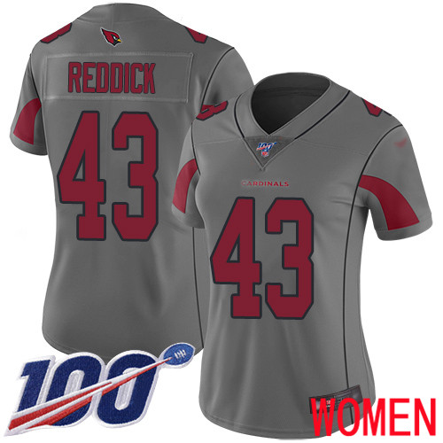 Arizona Cardinals Limited Silver Women Haason Reddick Jersey NFL Football #43 100th Season Inverted Legend